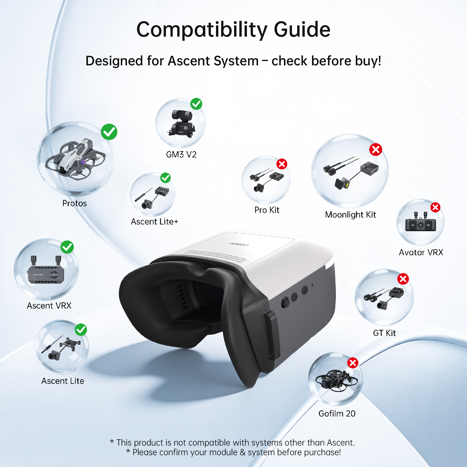 CADDXFPV WALKSNAIL Ascent 고글 F - Skyzone Cobra X V2 Fpv Goggles 리뷰 및 가격